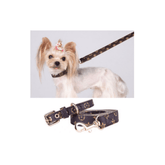 Designer Leather Dog Collar & Leash - Furbabies Online